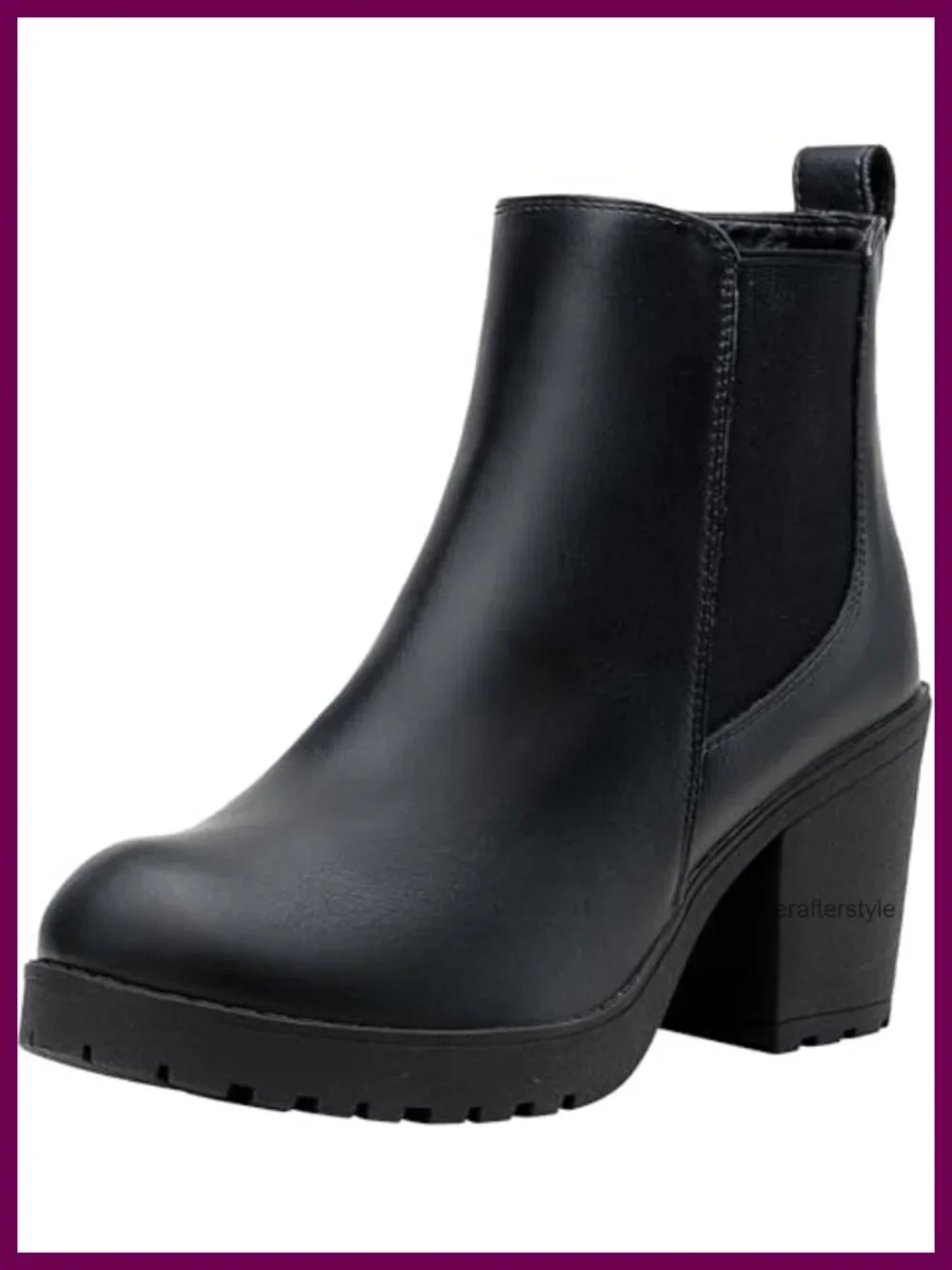 Women's Platform Chelsea Ankle Boots, Chunky Block Heel Booties